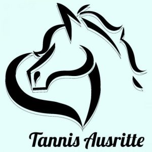 Das Logo von Tannis Ausritte ist ein Pferdekopf mit Herz
